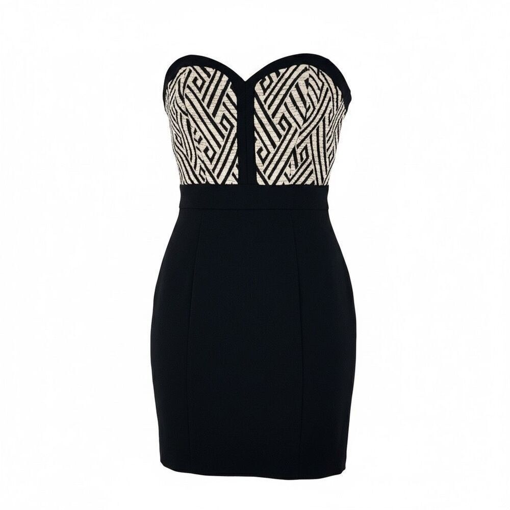 Guess strapless dress geometrical pattern mini